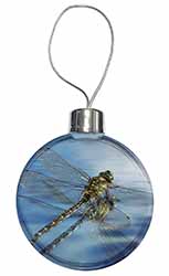 Dragonflies,Dragonfly Over Water,Print Christmas Bauble