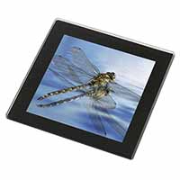 Dragonflies,Dragonfly Over Water,Print Black Rim High Quality Glass Coaster