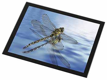 Dragonflies,Dragonfly Over Water,Print Black Rim High Quality Glass Placemat