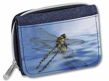 Dragonflies,Dragonfly Over Water,Print Unisex Denim Purse Wallet