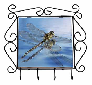 Dragonflies,Dragonfly Over Water,Print Wrought Iron Key Holder Hooks