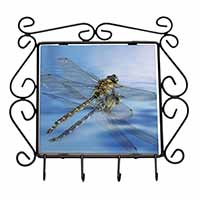 Dragonflies,Dragonfly Over Water,Print Wrought Iron Key Holder Hooks