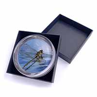 Dragonflies,Dragonfly Over Water,Print Glass Paperweight in Gift Box