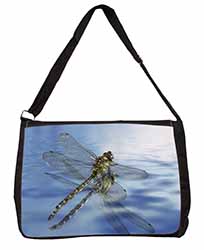 Dragonflies,Dragonfly Over Water,Print Large Black Laptop Shoulder Bag School/Co