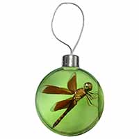 Dragonflies, Close-Up Dragonfly Print Christmas Bauble