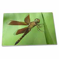 Large Glass Cutting Chopping Board Dragonflies, Close-Up Dragonfly Print