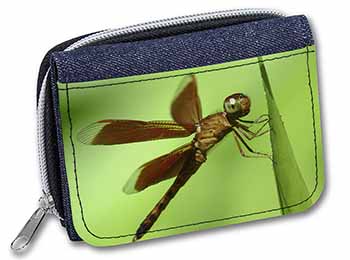 Dragonflies, Close-Up Dragonfly Print Unisex Denim Purse Wallet