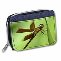 Dragonflies, Close-Up Dragonfly Print Unisex Denim Purse Wallet