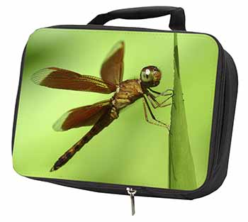 Dragonflies, Close-Up Dragonfly Print Black Insulated School Lunch Box/Picnic Ba