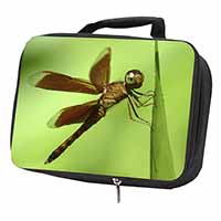 Dragonflies, Close-Up Dragonfly Print Black Insulated School Lunch Box/Picnic Ba