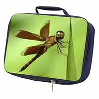 Dragonflies, Close-Up Dragonfly Print Navy Insulated School Lunch Box/Picnic Bag