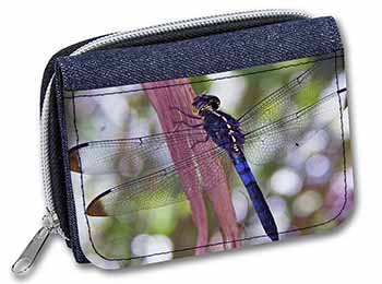 Dragonflies Print Unisex Denim Purse Wallet