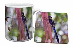 Dragonflies Print Mug and Coaster Set
