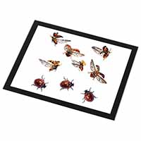 Flying Ladybirds Black Rim High Quality Glass Placemat