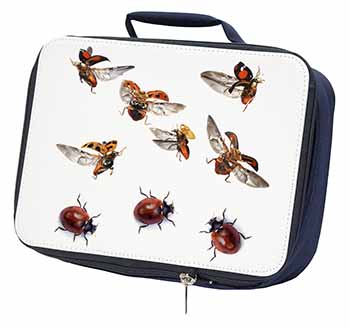 Flying Ladybirds Navy Insulated School Lunch Box/Picnic Bag