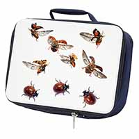 Flying Ladybirds Navy Insulated School Lunch Box/Picnic Bag