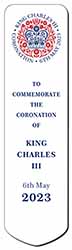 KING CHARLES CORONATION Bookmark Official Royal Emblem