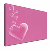 Pink Hearts Love Gift Canvas X-Large 30"x20" Wall Art Print