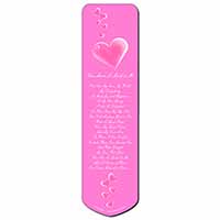 Pink Hearts Love Gift Bookmark, Book mark, Printed full colour