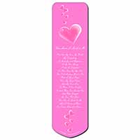 Pink Hearts Love Gift Bookmark, Book mark, Printed full colour