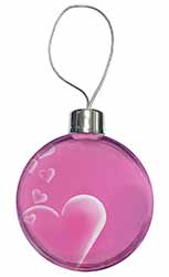 Pink Hearts Love Gift Christmas Bauble