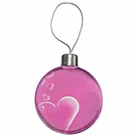 Pink Hearts Love Gift Christmas Bauble