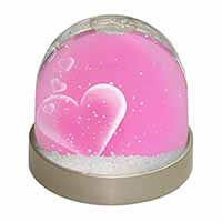 Pink Hearts Love Gift Snow Globe Photo Waterball