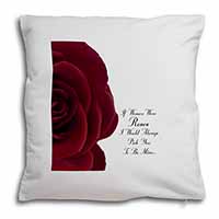 Rose-Wife, Girlfriend Love Sentiment Soft White Velvet Feel Scatter Cushion