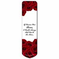Rose-Wife, Girlfriend Love Sentiment Bookmark, Book mark, Printed full colour