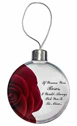 Rose-Wife, Girlfriend Love Sentiment Christmas Bauble