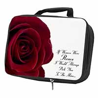 Rose-Wife, Girlfriend Love Sentiment Black Insulated School Lunch Box/Picnic Bag