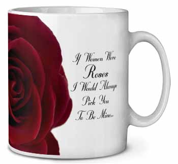 Rose-Wife, Girlfriend Love Sentiment Ceramic 10oz Coffee Mug/Tea Cup