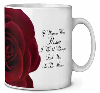 Rose-Wife, Girlfriend Love Sentiment Ceramic Coffee Mug/Tea Cup
