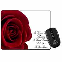 Rose-Wife, Girlfriend Love Sentiment Computer Mouse Mat