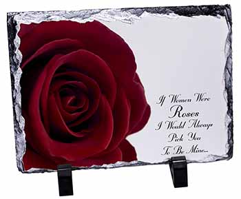 Rose-Wife, Girlfriend Love Sentiment, Stunning Photo Slate