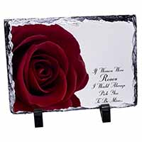 Rose-Wife, Girlfriend Love Sentiment, Stunning Photo Slate