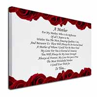 Mothers Day Poem Sentiment Canvas X-Large 30"x20" Wall Art Print