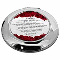 Mothers Day Poem Sentiment Make-Up Round Compact Mirror
