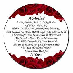 Mothers Day Poem Sentiment Fridge Magnet Printed Full Colour