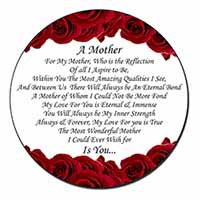 Mothers Day Poem Sentiment Fridge Magnet Printed Full Colour