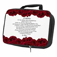 Mothers Day Poem Sentiment Black Insulated School Lunch Box/Picnic Bag