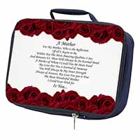 Mothers Day Poem Sentiment Navy Insulated School Lunch Box/Picnic Bag