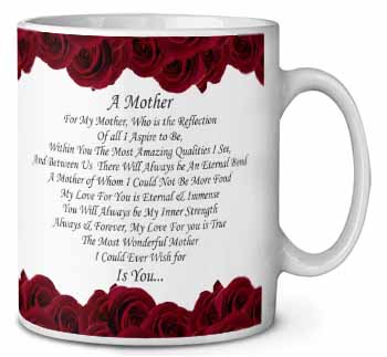 Mothers Day Poem Sentiment Ceramic 10oz Coffee Mug/Tea Cup
