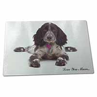 Large Glass Cutting Chopping Board Cocker Spaniel 