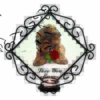 Shih-Tzu Dog Wrought Iron Wall Art Candle Holder