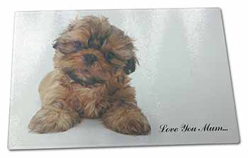 Large Glass Cutting Chopping Board Shih-Tzu Dog