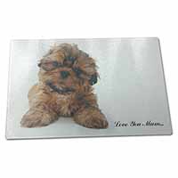 Large Glass Cutting Chopping Board Shih-Tzu Dog