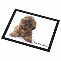 Shih-Tzu Dog Black Rim High Quality Glass Placemat