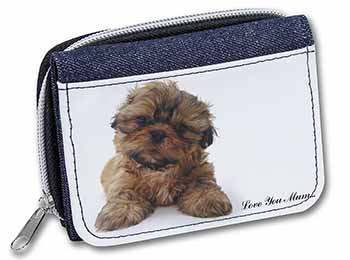 Shih-Tzu Dog Unisex Denim Purse Wallet