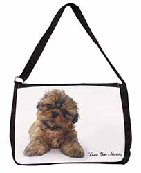 Shih-Tzu Dog Large Black Laptop Shoulder Bag School/College